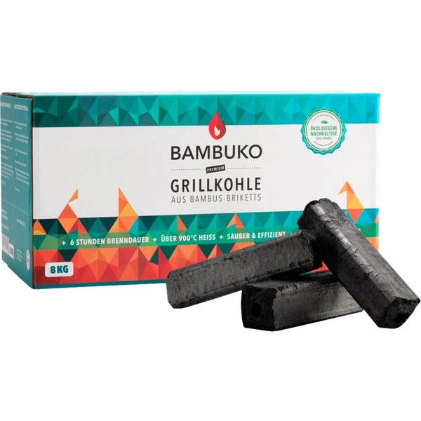 MCBrikett McBrikett Bambuko Grillkohle, 8kg, Holzkohle 3 MCBrikett McBrikett Bambuko Grillkohle, 8kg, Holzkohle
